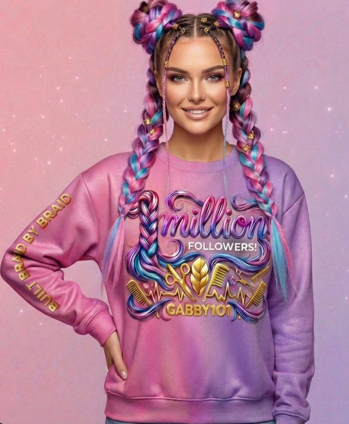 1 Million Slays Crewneck — Built Braid by Braid