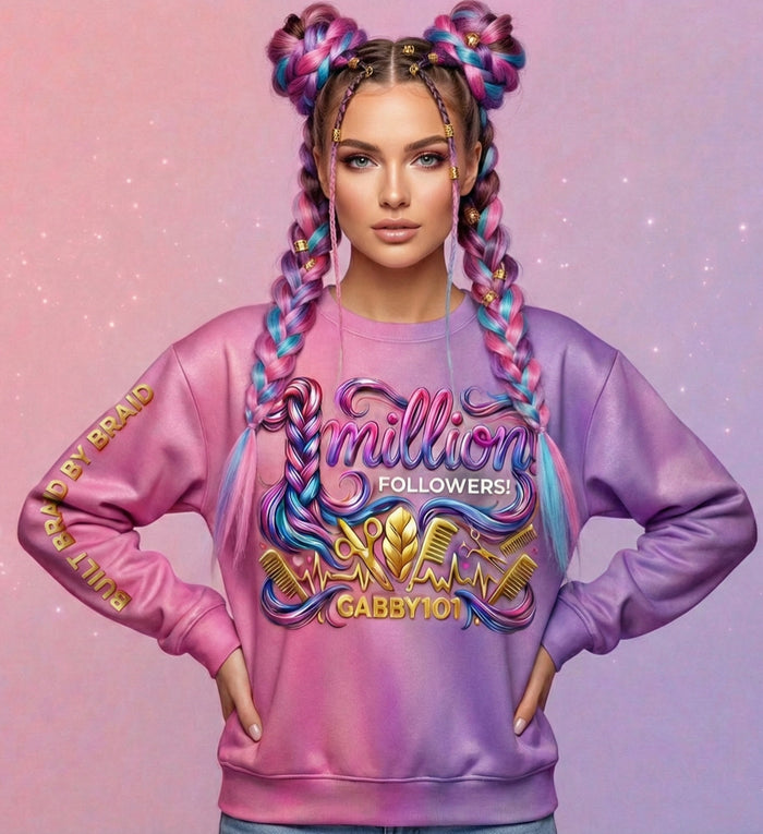 1 Million Slays Crewneck — Built Braid by Braid