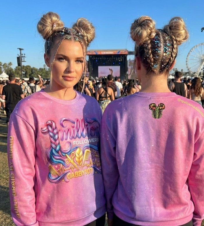 1 Million Slays Crewneck — Built Braid by Braid