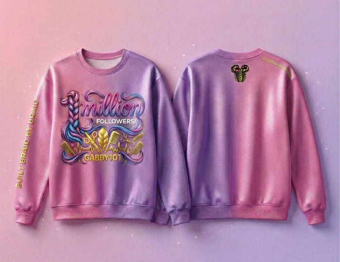 1 Million Slays Crewneck — Built Braid by Braid