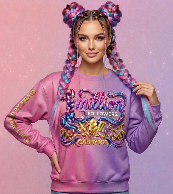 1 Million Slays Crewneck — Built Braid by Braid