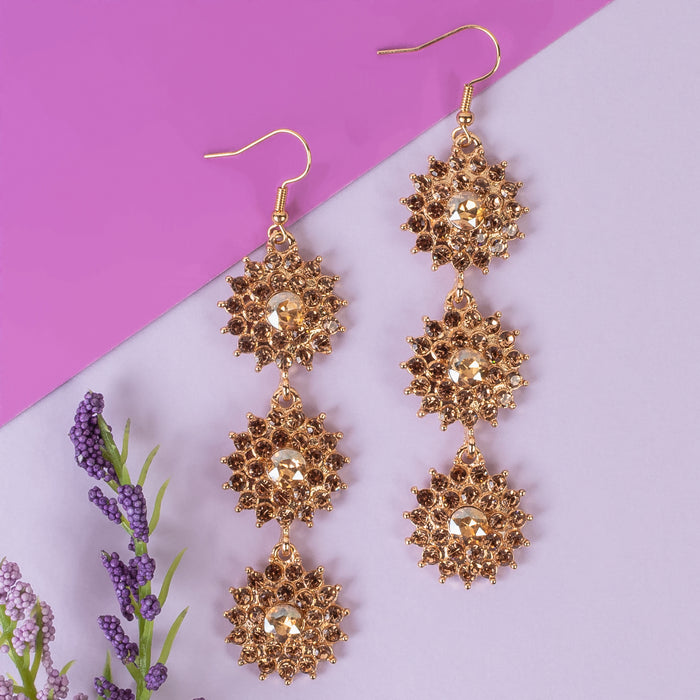 1334 - Flower Earrings - Gold