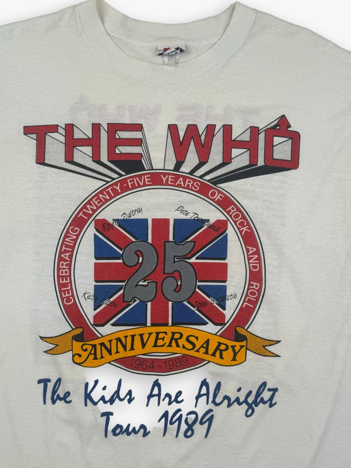 1989 The Who 25th Anniversary The Kids Are Allright USA Tour T-Shirt