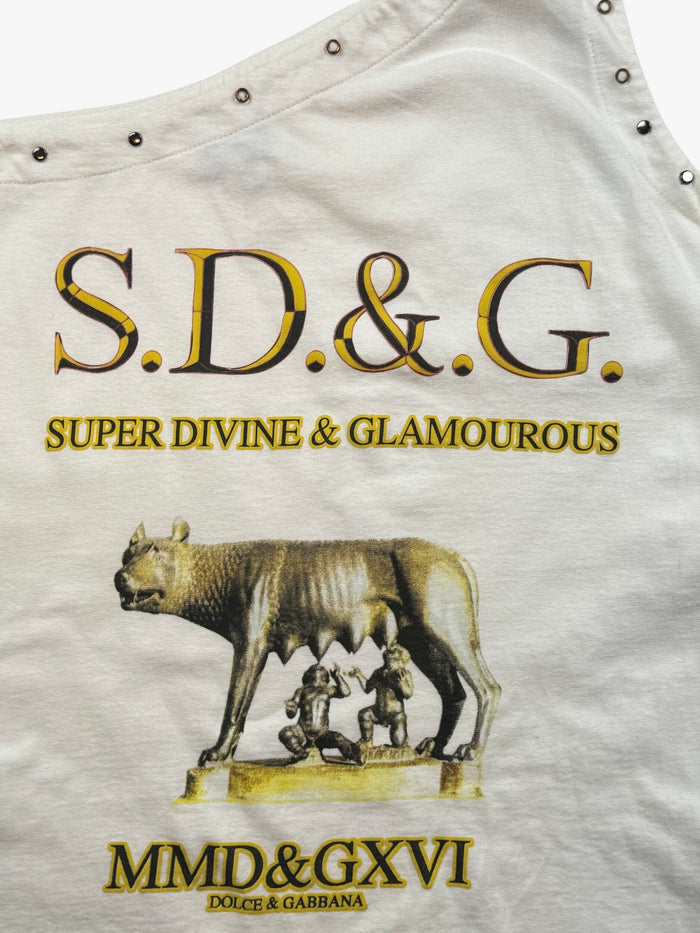 2000's Dolce & Gabbana One Shoulder Top