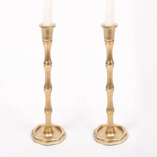 2pc Candlestick Set - Gold