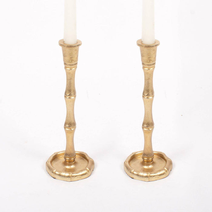 2pc Candlestick Set - Gold