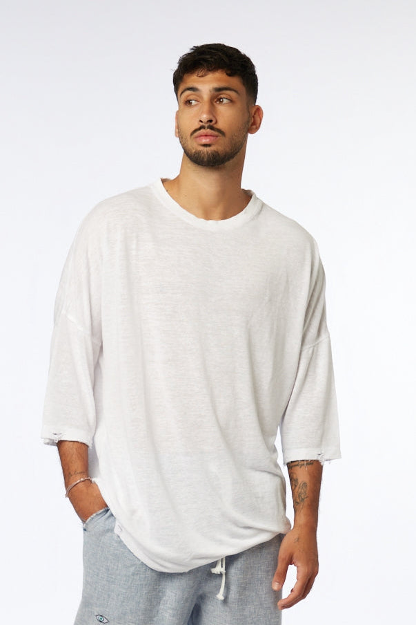 3/4 Sleeve Nicki Soft - White