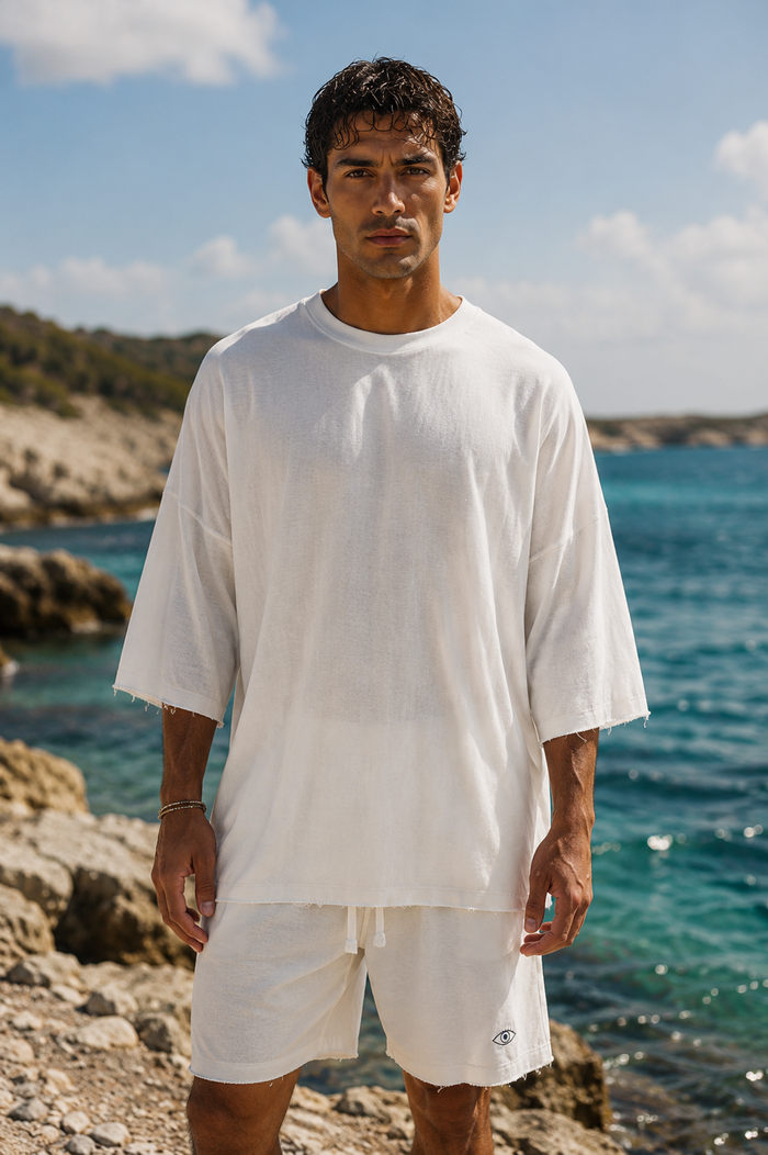 3/4 Sleeve Nicki Soft - White
