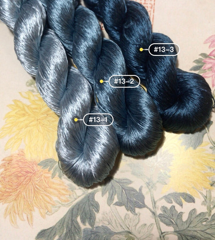 80m Suzhou Embroidery Untwisted Mulberry Silk Thread(#013（1-3）  80m*3) - Ronghua Threads