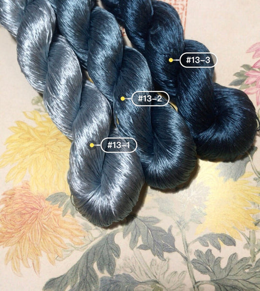 80m Suzhou Embroidery Untwisted Mulberry Silk Thread(#013（1-3）  80m*3) - Ronghua Threads