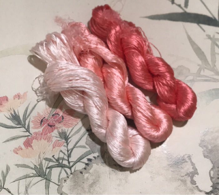 80m Suzhou Embroidery Untwisted Mulberry Silk Thread(#048（1-3）  80m*3) - Ronghua Threads