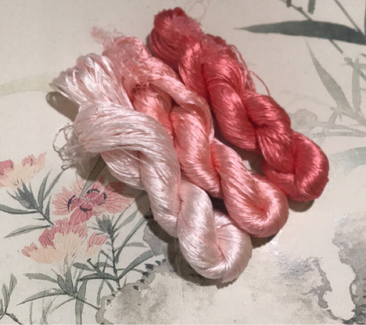 80m Suzhou Embroidery Untwisted Mulberry Silk Thread(#048（1-3）  80m*3) - Ronghua Threads