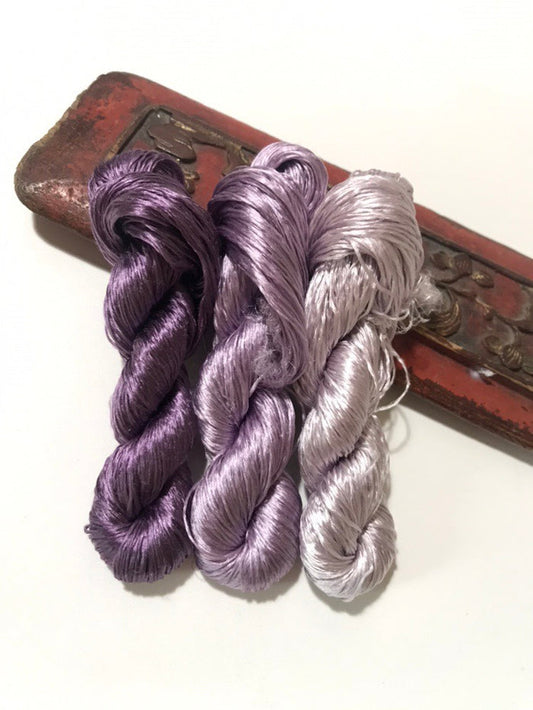 80m Suzhou Embroidery Untwisted Mulberry Silk Thread(#074（1-3）  80m*3) - Ronghua Threads