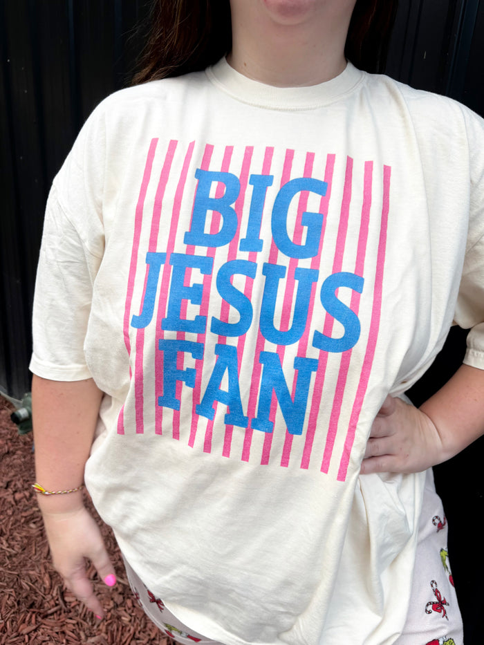 Big Jesus Fan | Faith | GOD | Comfort Colors Graphic Tshirt