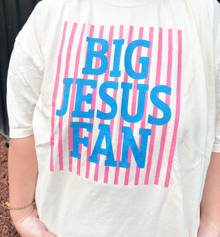 Big Jesus Fan | Faith | GOD | Comfort Colors Graphic Tshirt