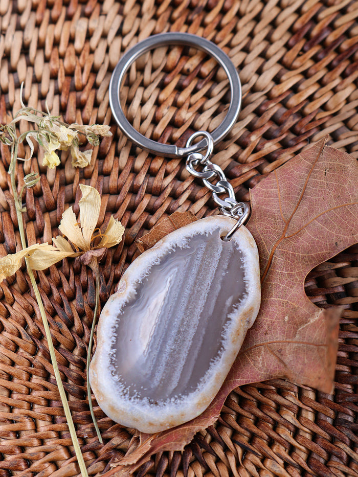 Agate Slice Keyring | Natural-Image 1