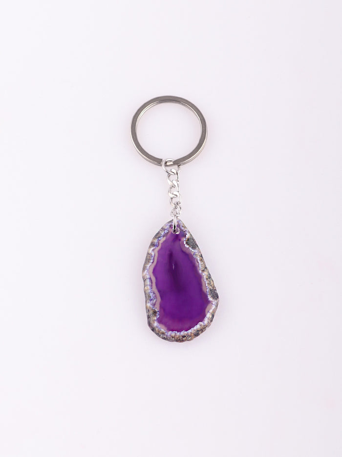 Agate Slice Keyring | Purple-Image 2