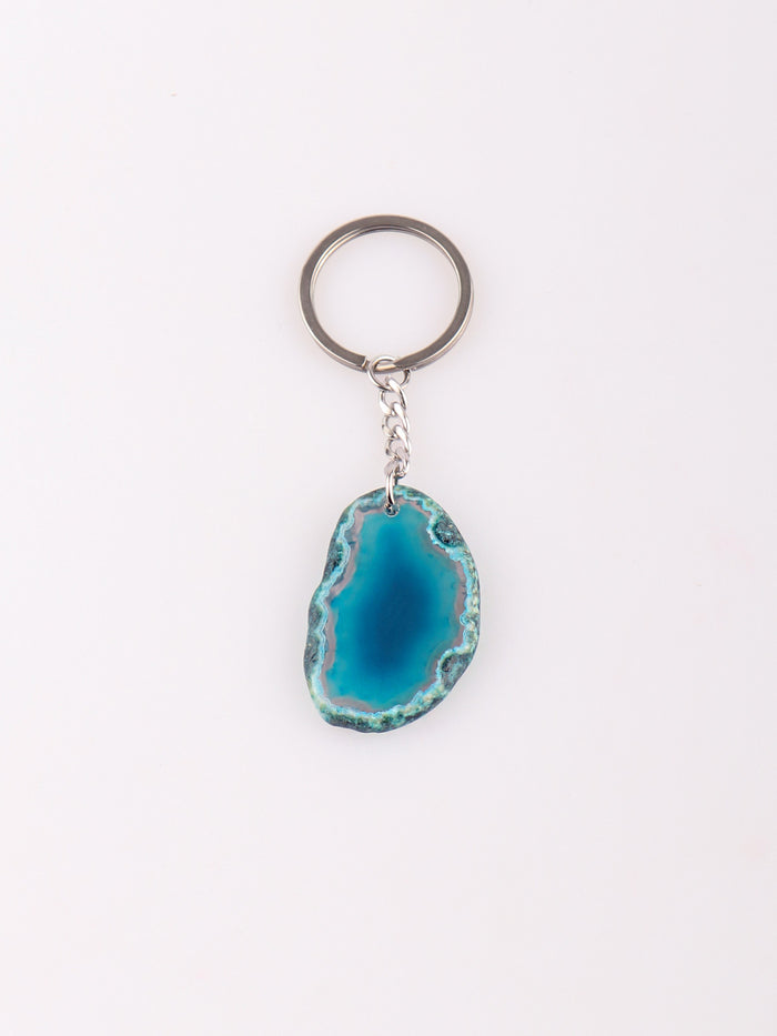 Agate Slice Keyring | Blue-Image 2