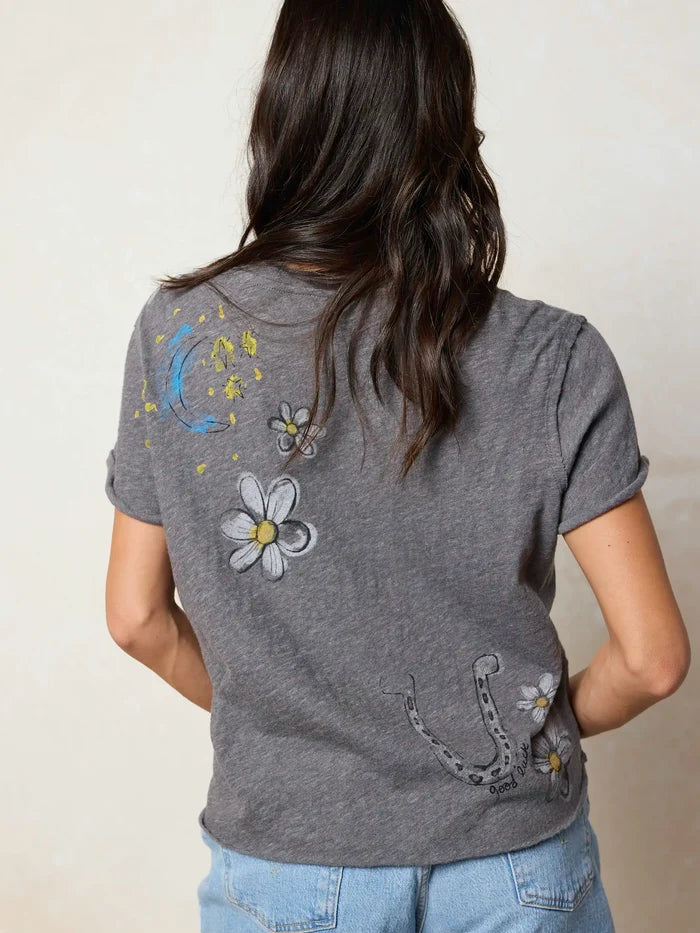 Aiden Cotton Tee - Charcoal-view 3