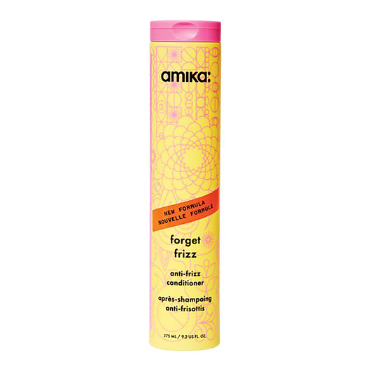 Amika anti-frizz conditioner bottle on a white background - Hair Care Canada