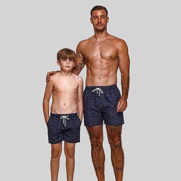 Anglesea Blue Mens Swim Trunks - Bondi Joe Swimwear
