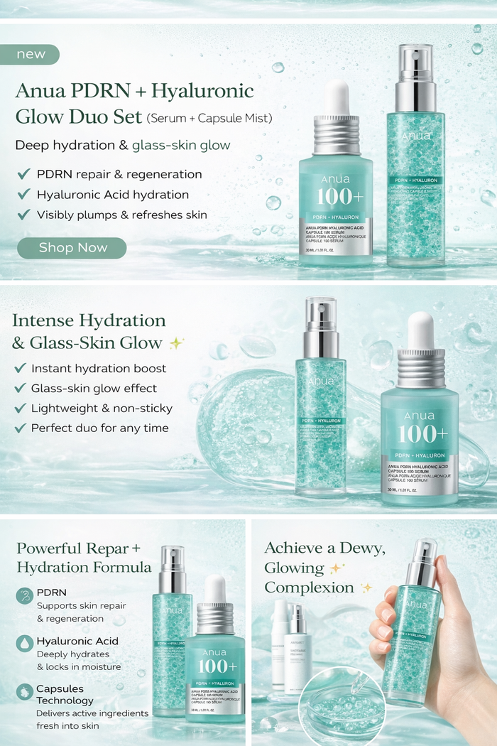 ANUA PDRN + Hyaluronic Glow Duo Set - DOKAN