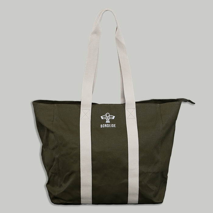 Army Green Large Canvas Beach Bag