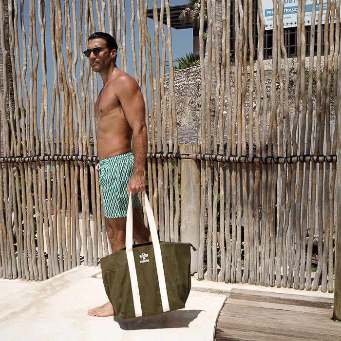 Army Green Large Canvas Beach Bag