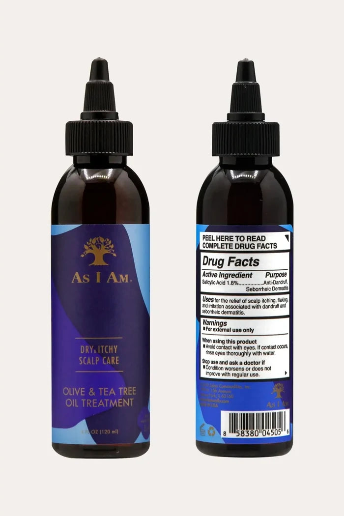 AS I AM DRY & ITCHY SCALP CARE OLIVE & TEA TREE OIL TREATMENT 4oz - BSW BEAUTY CANADA