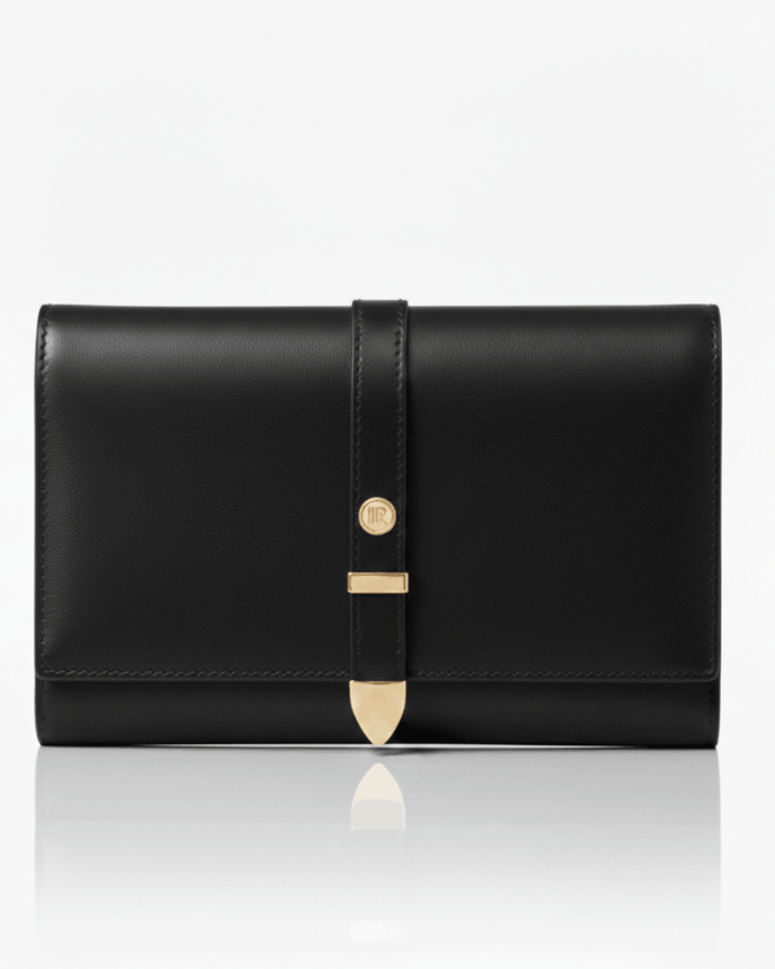 Aspen Black Plant-Based Leather Travel Wallet (Pre-Order For delivery 28th Nov 2026)