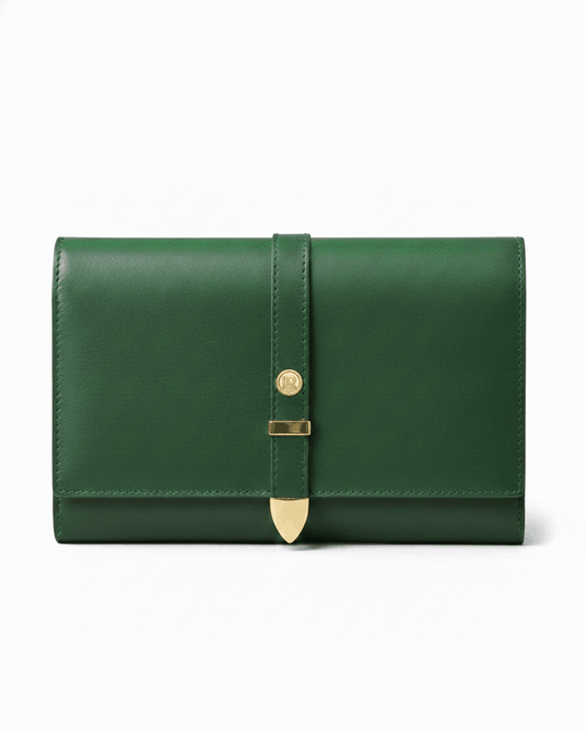 Aspen Forest Green Plant-Based Leather Travel Wallet (Pre-order 28th Nov 2026)