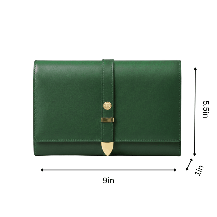 Aspen Forest Green Plant-Based Leather Travel Wallet (Pre-order 28th Nov 2026)