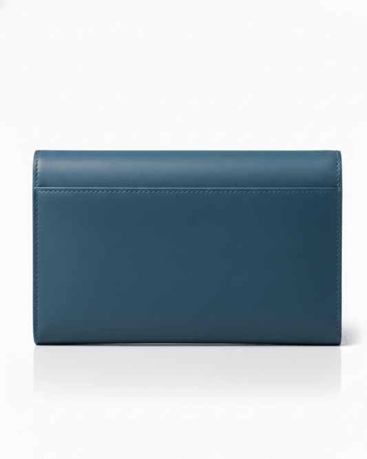 Aspen Navy Blue Plant-Based Leather Travel Wallet ( Available for Pre-order for 28th November Delivery)