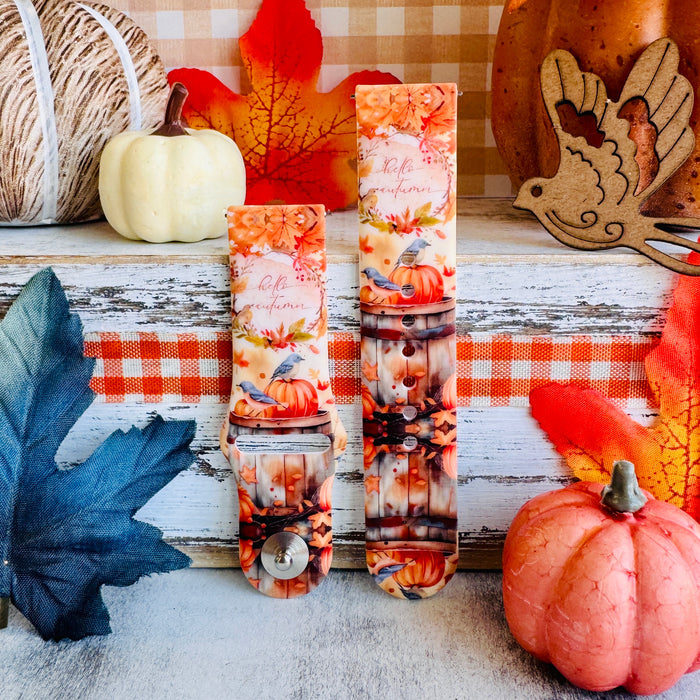 Autumn Nesting Print Silicone Band For Samsung Watch