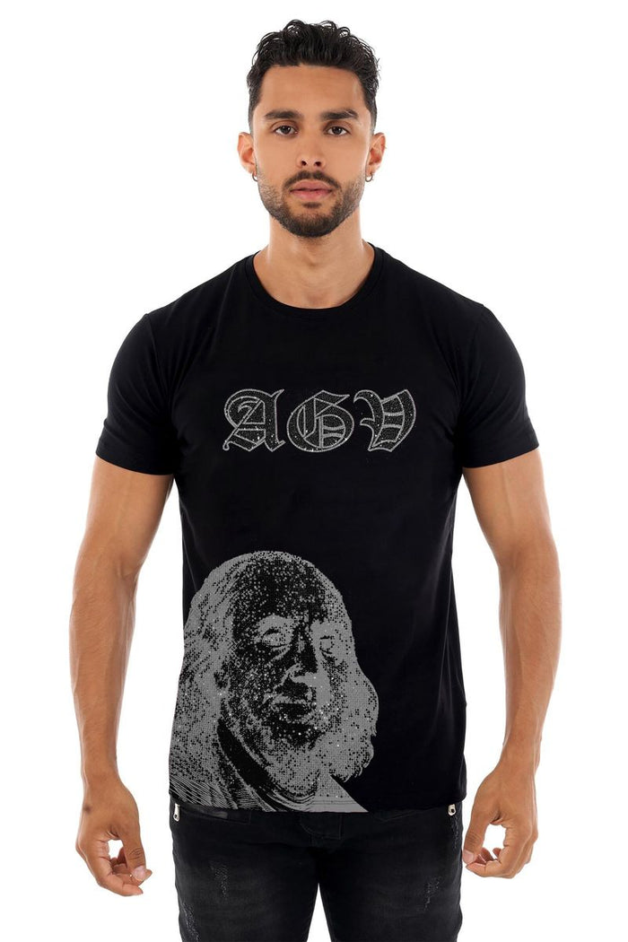 AVENUE GEORGE V PARIS T-SHIRT - BLACK - GV-2786