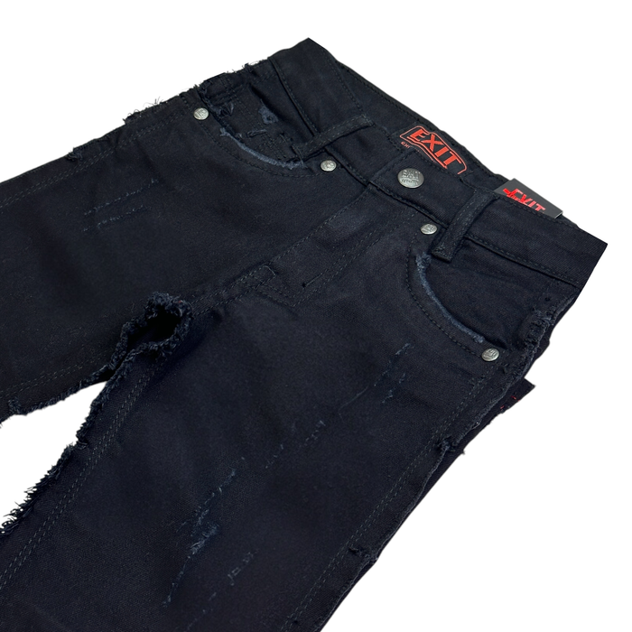 (B) EXIT DENIM JEANS - EX-25093 - BLACK