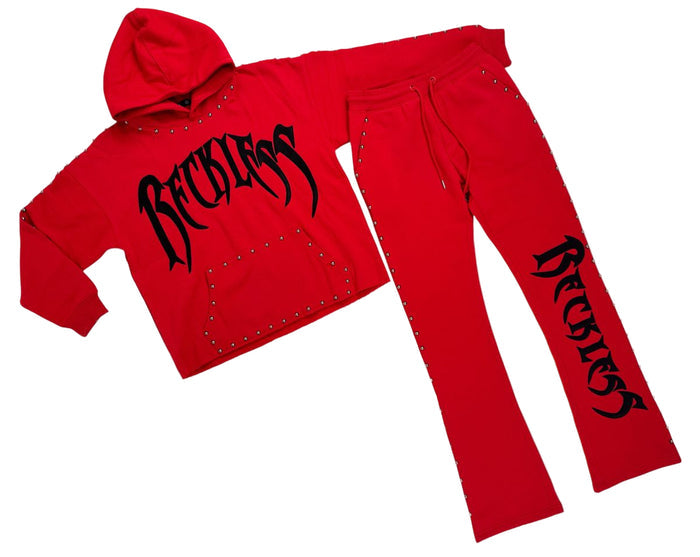 (B) KIDS FOCUS STACKED FLEECE SET - 80753SET - RED