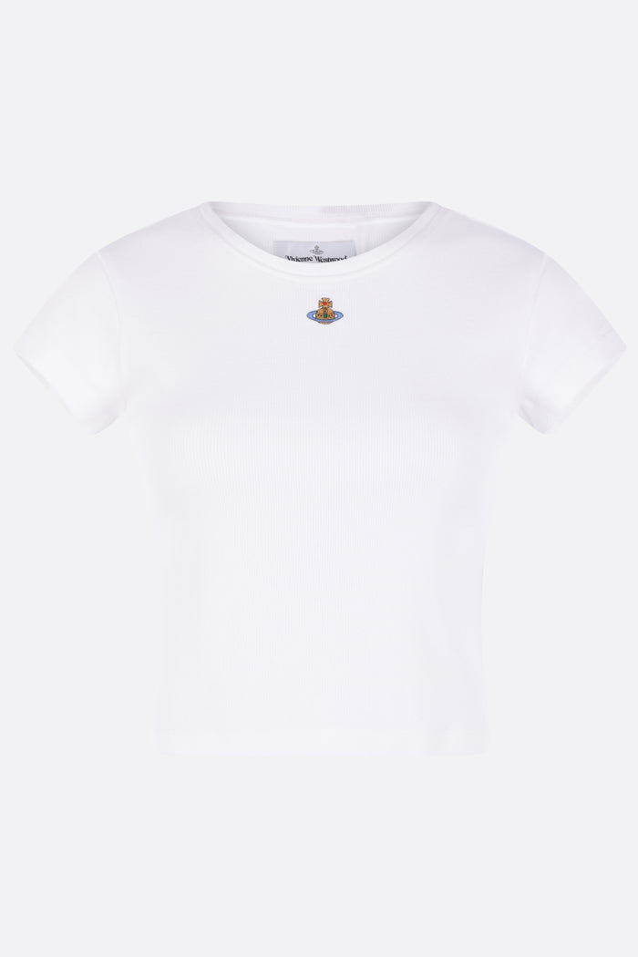 Baby Peru cropped t-shirt in rib jersey
