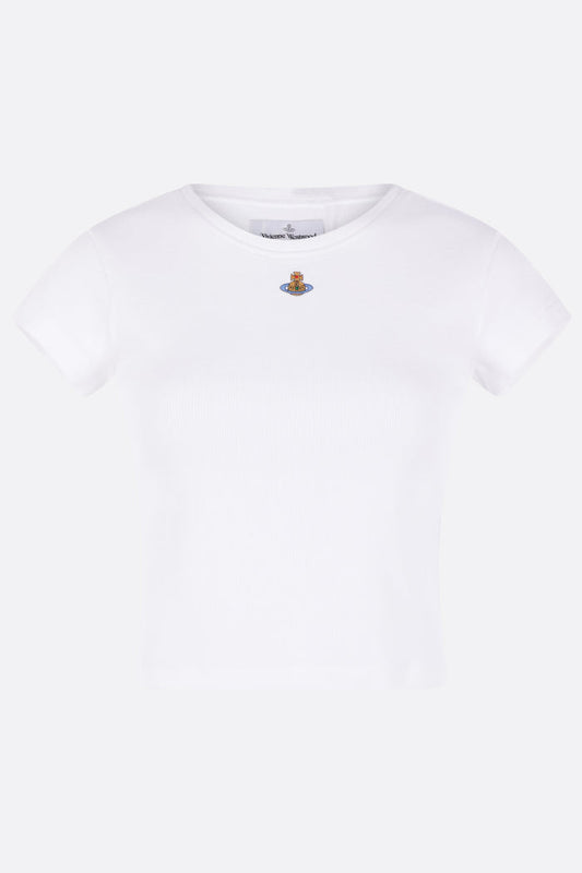 Baby Peru cropped t-shirt in rib jersey