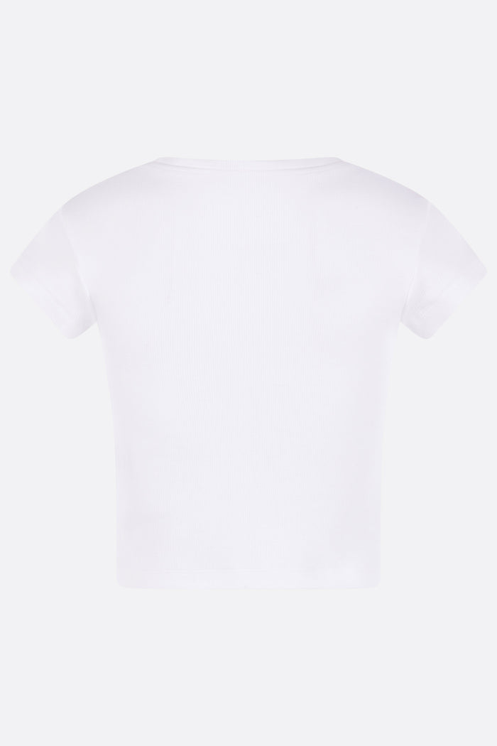 Baby Peru cropped t-shirt in rib jersey