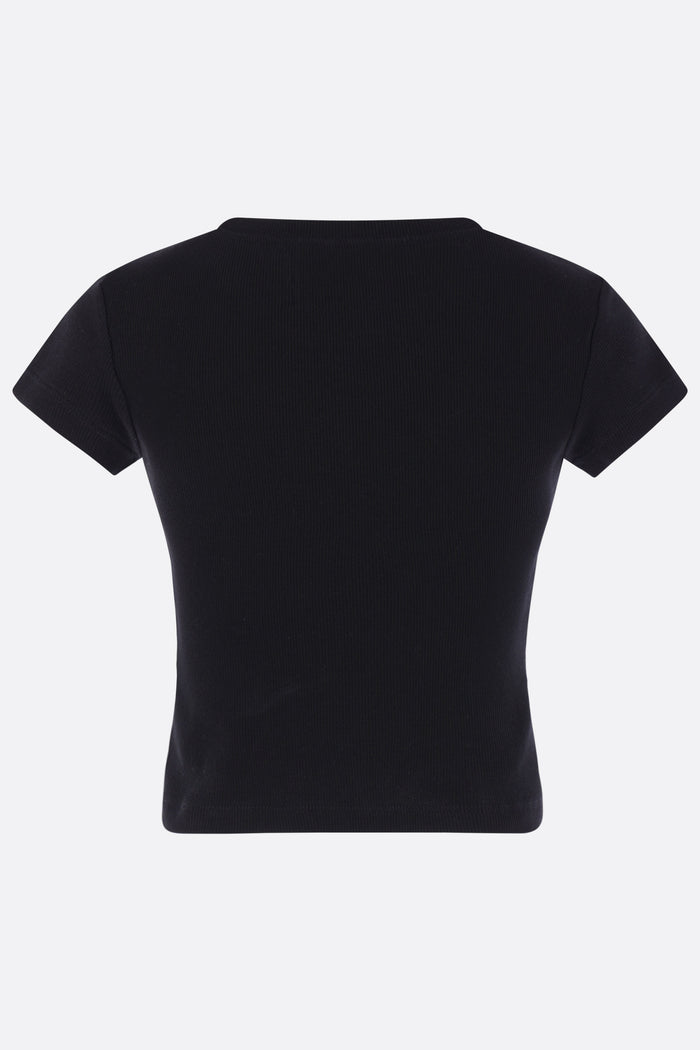 Baby Peru cropped t-shirt in rib jersey