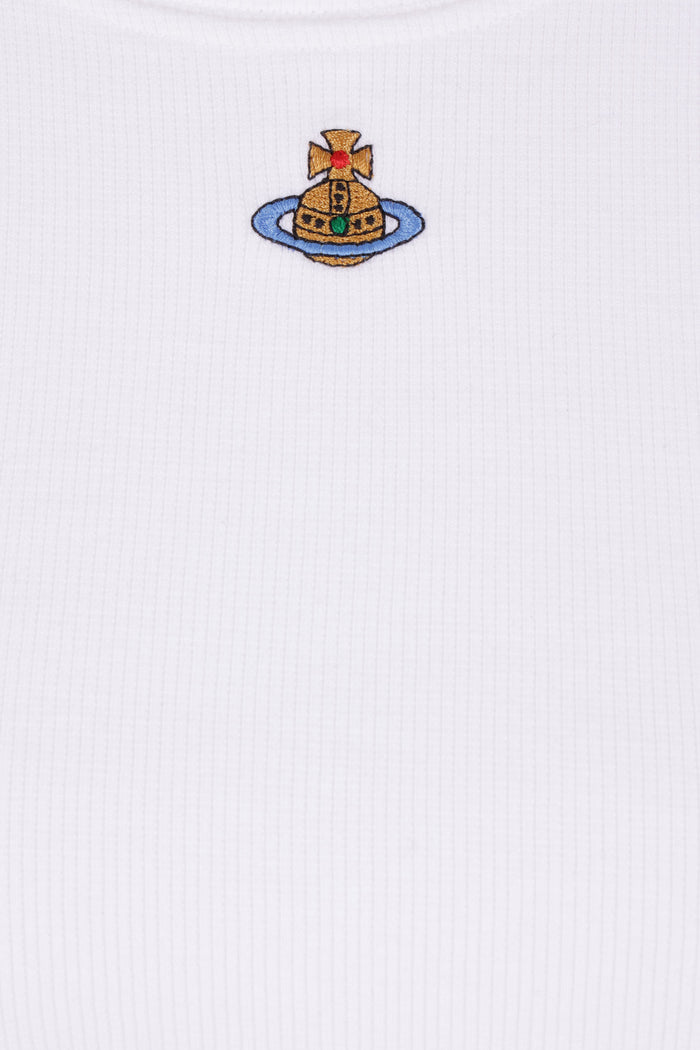 Baby Peru cropped t-shirt in rib jersey