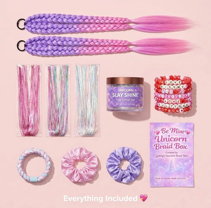 Be Mine Unicorn Braid Box 💘