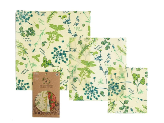 Beeswax Food Wraps - Variety Packs - Zero Waste Food Wraps, Organic, 3 Pack, Beeswax or Vegan