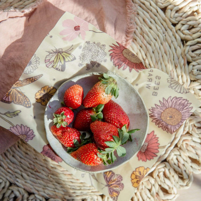 Beeswax Food Wraps - Variety Packs - Zero Waste Food Wraps, Organic, 3 Pack, Beeswax or Vegan