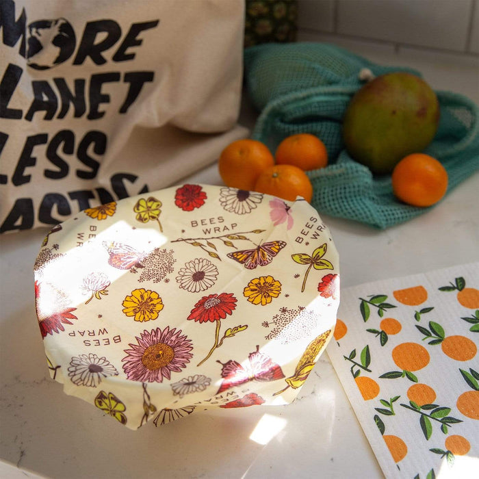 Beeswax Food Wraps - Variety Packs - Zero Waste Food Wraps, Organic, 3 Pack, Beeswax or Vegan