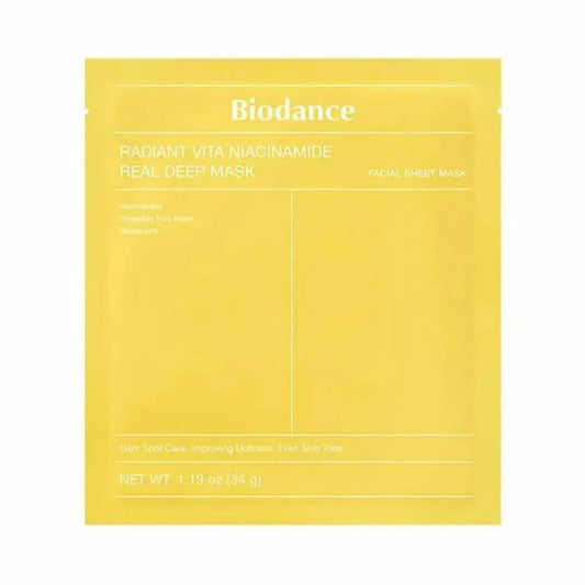 BIODANCE Radiant Vita Niacinamide Real Deep Mask 4 pcs pack 34 gm - DOKAN
