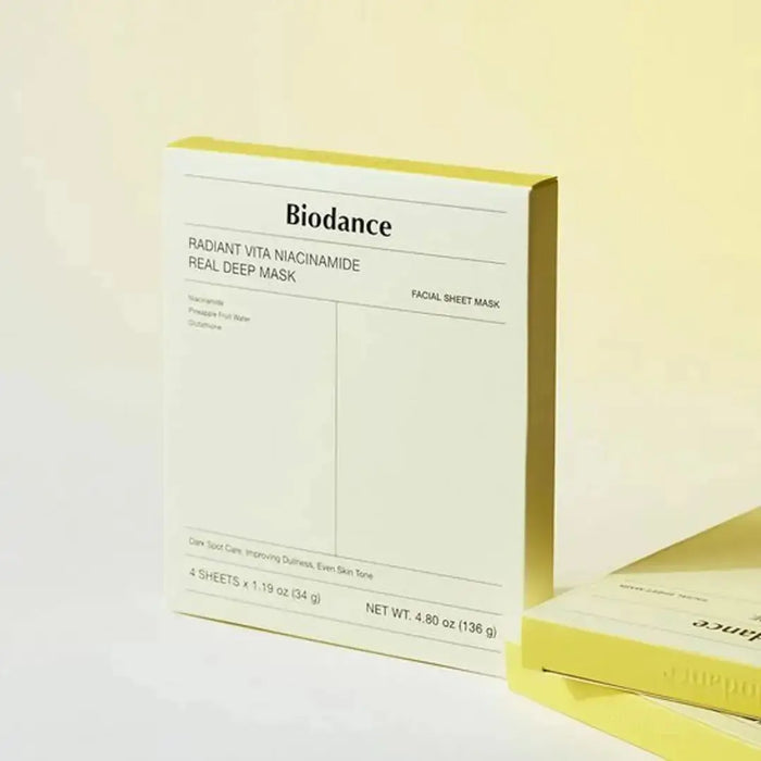 BIODANCE Radiant Vita Niacinamide Real Deep Mask 4 pcs pack 34 gm - DOKAN