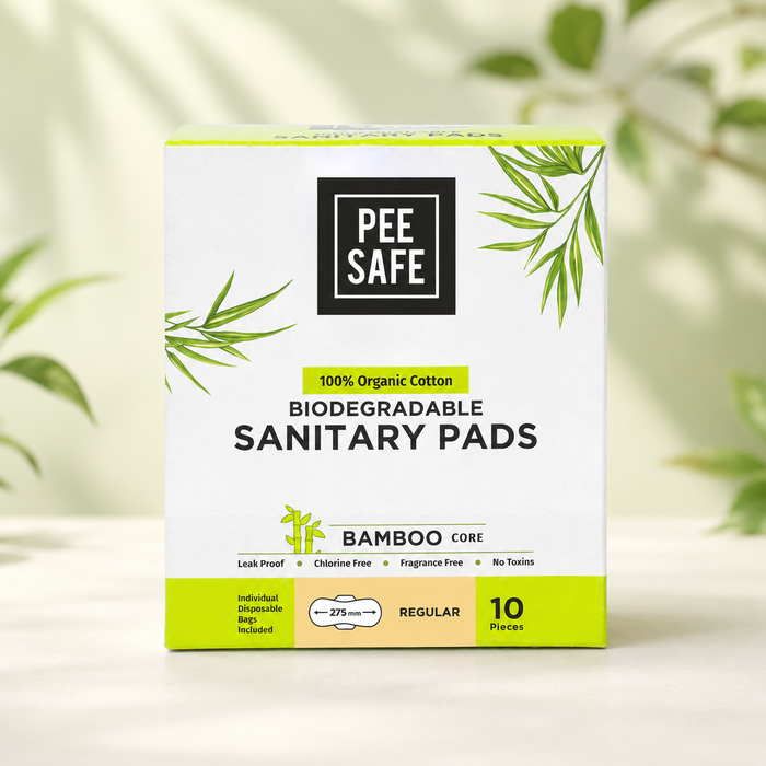 Pee Safe Biodegradable Sanitary Pads - Regular (Pack of 10)