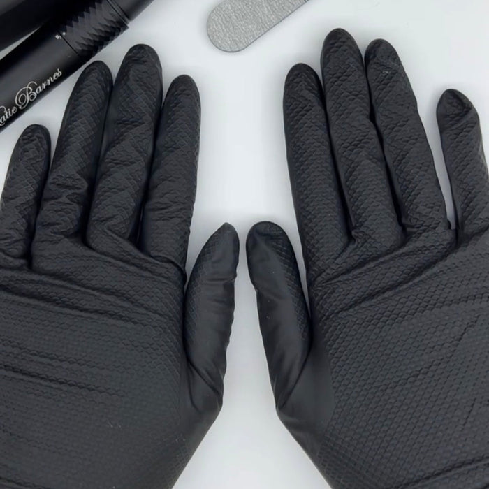 Black DG-Maxim Nitrile Gloves for Nail Techs